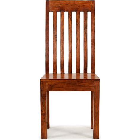 vidaXL Sillas de comedor modernas 2 uds madera maciza acabado miel (1/2)