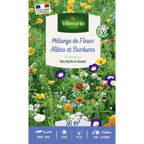 Allées et Bordures - 50 m² - Mélange de fleurs Vilmorin (1/3)