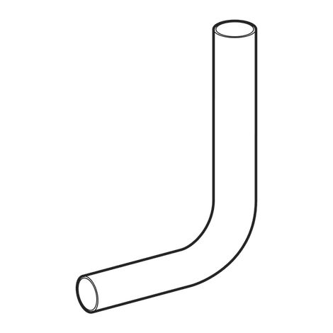 Coude de chasse 90° Geberit, 28 x 21 cm, contre-coudé à droite Ø50mm, déport 14cm, Blanc alpin (1/4)