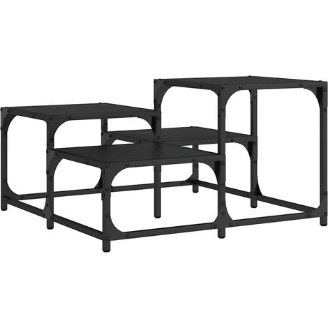 Maison Exclusive - Tavolino da Salotto Nero 68x68x40 cm in Legno Multistrato
