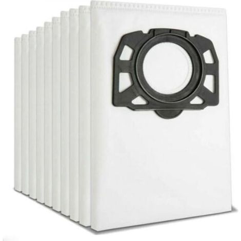 Lot de 10 Sacs de Filtre Sacs D'aspirateur pour Kärcher 2.863-006.0 KFI 487 Sacs Aspirateur pour Kärcher WD4 WD5 WD6 WD5P WD6P MV4 MV5 MV6 Aspirateurs Multifonctions,