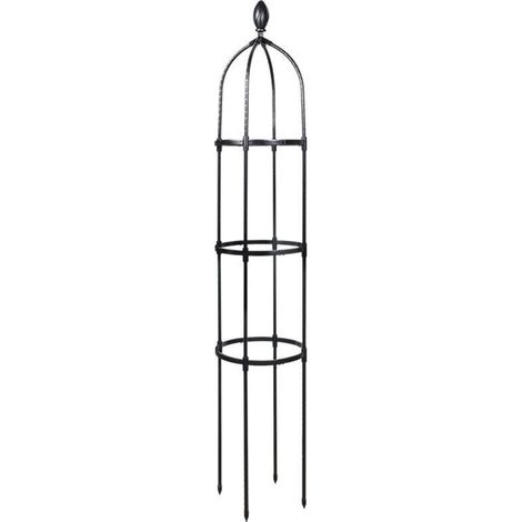 Tuteur de Jardin 145 cm Colonne rosiers Support pour Plantes grimpantes Ø 31.7 cm Obélisque de Jardin - RWTuteur pour végétaux