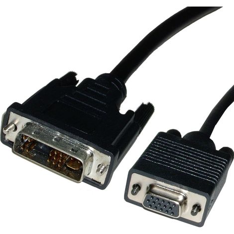 BeMatik - Cable DVI-A male vers VGA femelle 1,8 m (1/3)