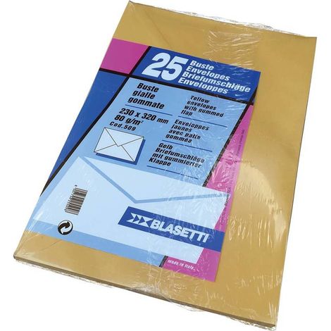 BUSTA DA LETTERA 18 x 24 gialla - s/finestra 25 pz