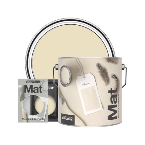 Rust-Oleum Peinture pour murs et plafonds mate lessivable - Plume (1/3)