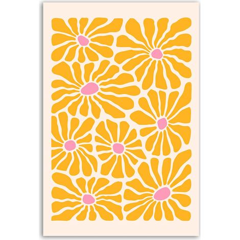 Tableau fleurs solaires stylisées (1/5)