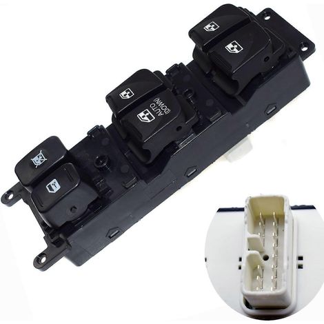 Bouton de commande principal de lève-vitre électrique 93570-1E111 pour Hyundai Accent 1.6L 2007-2010 (1/5)
