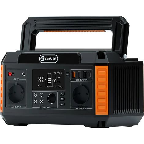 FlashFish 500W/520Wh Power station P60 Solar generator tragbares Kraftwerk mit Ternary lithium Battery tragbarer Strom generator Camping generator mit 220V Steckdose USB-C/AC/DC berechnen (1/5)