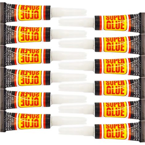 SUPER COLLE ULTRA PUISSANTE, LOT DE 12 CYANOACRYLIQUES (1/5)