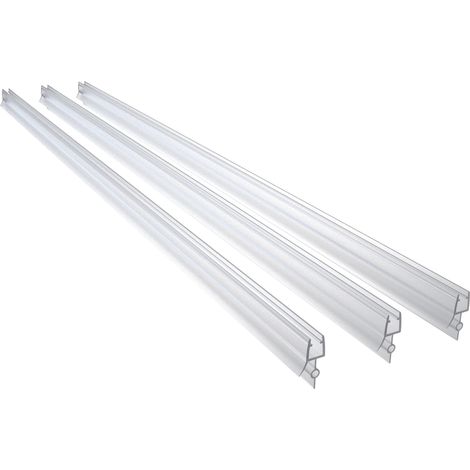 3 Pezzi Guarnizione Sottoporta (Modello-1) per box doccia lunga 90 cm per vetro da 8 mm Coda Morbida larga 23 mm Tagliabile