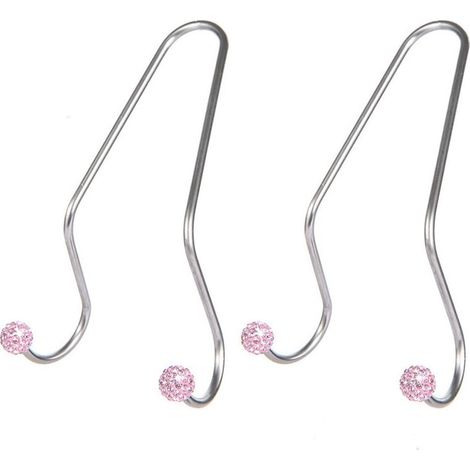 2 Pièces Crochet Appuie Tete Voiture Crochet Organisateur de Suspension, Multifonctionnel Bling Acier Inoxydable Crochet de Siège Auto pour Sac à Main et Vêtements (rose) (1/4)