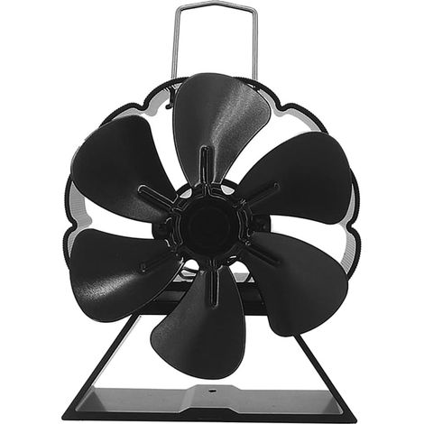 6 Blade Mini Stove Fan/Wood Burner Fan for Heat Circulation/Silent Operation Eco Fire Fan for Wood Burning Stove/Log Burner/Fireplace Accessories (1/5)