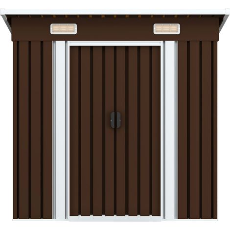 INLIFE Abri de stockage pour jardin Marron 194x121x181 cm Acier (1/5)