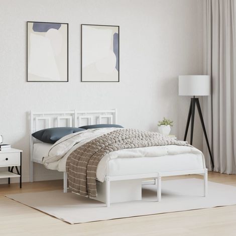Estructura cama sin colchón con cabecero metal  120x200cm
