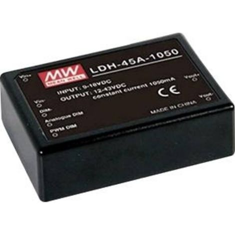 Mean Well Driver LED LDH-45B-700W DC/DC-driver LED LDH-45B-700W 21-64 V/DC 700 mA (1/2)