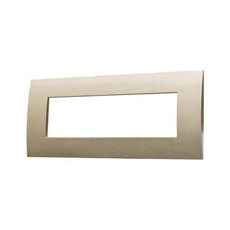 Placca Plastica ETTROIT Serie Venus 7 Posti/Moduli 507 Compatibile Con Vimar Arke, 14 Colori Disponibili (Bronzo)