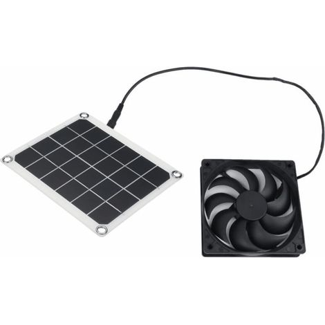 Ventilateur de plafond de ventilation d'air de RV Ventilateur D'échappement Solaire 5V10W6 Pouces Ventilateur D'échappement Solaire RV Ventilateur D'échappement Portable Serre Maison For Animaux De Co (1/5)