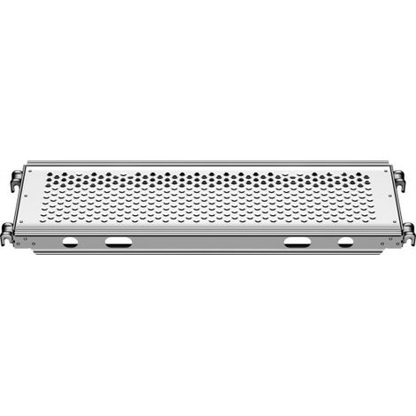 Plancher acier 0.32m pour échafaudage – Acier galvanisé – Résistance élevée – Système LAYHER pour chantiers humides