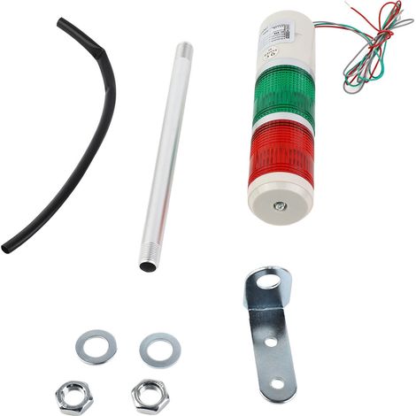 Ortviai Voyant d'alarme à deux couleurs rouge/vert 220 V – Modèle LTA205-2 en ABS+AS, indicateur lumineux pour équipement industriel