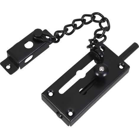 Verrou de Porte Coulissant en inox Noir Chaîne (1/5)