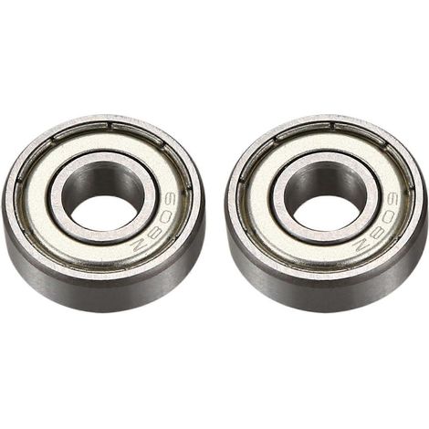 60 roulements à billes à gorge profonde à une rangée de type 608Z, 22 mm x 8 mm x 7 mm. (1/5)