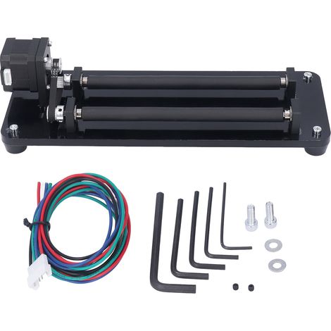Ortviai Rouleau Rotatif Laser 360° avec Réglage en 3 Niveaux pour Machine de Gravure – Diamètre 30-200 mm, Compatible NEMA17