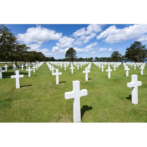 Tableau sur toile tombes cimetière US 65x97 cm - Impression sur Toile Murale Décorative - Image imprimée en HD sur Toile - Toile sur Châssis en Bois FSC - Fabriqué en France (1/5)