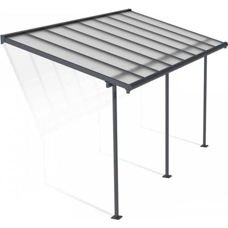 Patio Cover Sierra 2.3X4.6 Clear - Polycarbonate - L447.5 x W224 x H300 - Grey
