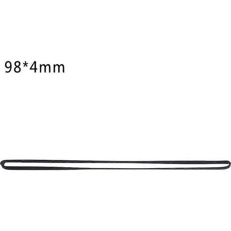 Courroie plate de 4 mm pour magnétophone à cassette, assortiment de courroies courantes pour enregistreur, pliée en deux 98 mm.