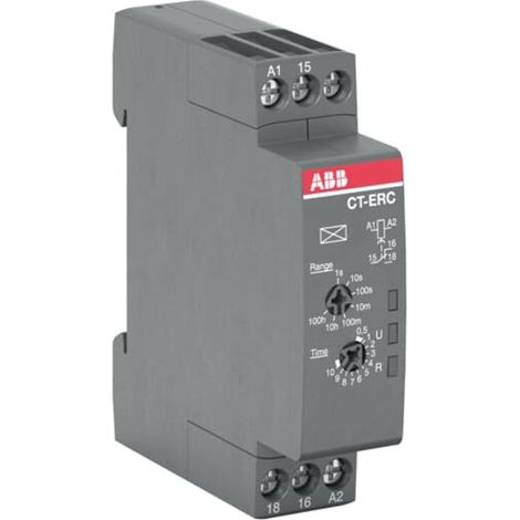 Relais temporisé ABB CT-C, 24 240V c.a., Rail DIN, enfichable, 1 contact ( Prix pour 1 )