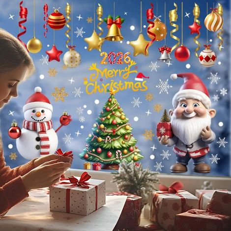 Weihnachts-Fensteraufkleber
