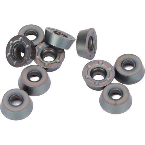 10 beschichtete Hartmetall-Wendeschneidplatten für Metalldrehmaschinen, CNC-Fräswerkzeuge für Holz und Stahl, Satz mit 10 Fräswerkzeugen (1/5)