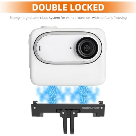 Adaptateur magnétique à dégagement rapide pour Insta360 GO 3, support pliable avec adaptateur à vis 1/4 et interface à 2 broches interchangeables (1/5)
