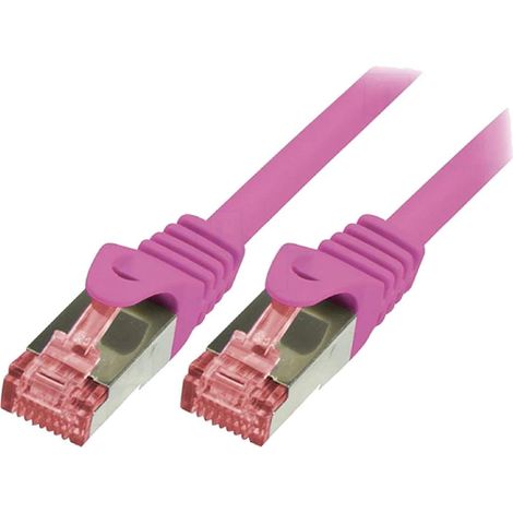 Cable reseau rose 1.00m SFTP blinde RJ45 cat6