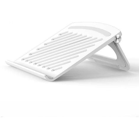 Adatto ai laptop  Supporto di raffreddamento ergonomico da scrivania per casa o ufficio, bianco.