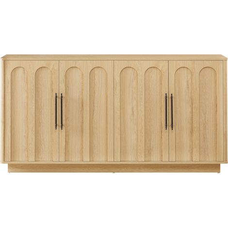 Credenza con 4 ante ad arco, chiusura soft-close e antiribaltamento, 160 cm, MDF (1/5)
