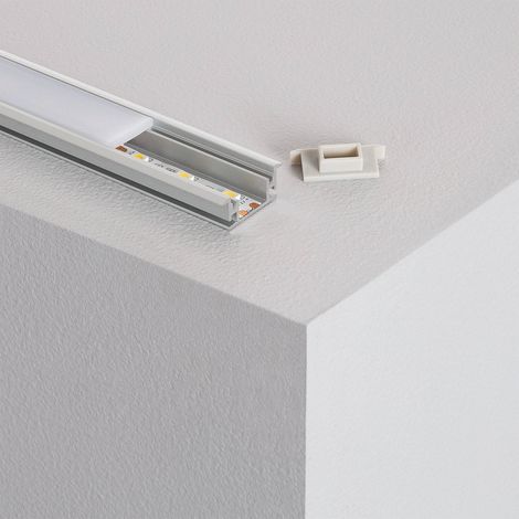 Profilo in Alluminio Calpestabile per Strisce LED fino a 12 mm Bianco traslucido Alluminio 2 m (1/5)