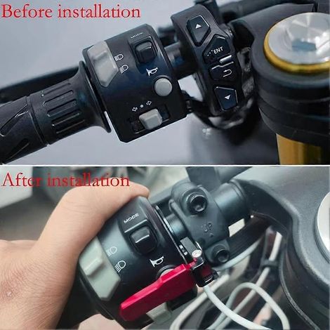 Cubierta del botón del interruptor de la motocicleta, carcasa del botón de la bocina, soporte de extensión del botón para CF MOTO 250NK 400NK 250CLX 250 400 NK C (1/5)