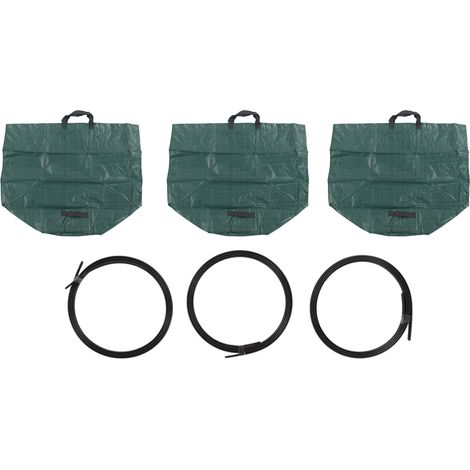 Sacs à déchets de jardin, capacité de 300 L, conteneurs réutilisables pour pelouses, piscines et débris de jardin. (1/4)