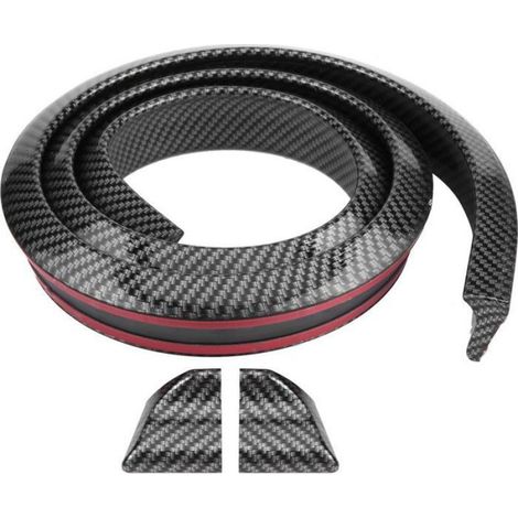 Aileron de toit arrière en fibre de carbone 1,5m avec caoutchouc souple, autocollant protecteur pour coffre de voiture (1/5)
