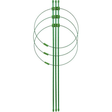Support Pour Plantes - Anneau Réglable En Acier Et Plastique - Pour Tomates Concombres Et Liane - Diamètre 45 Cm - 1 Pièce (1/5)