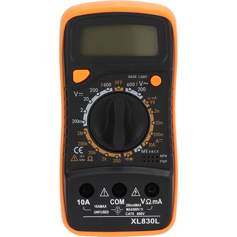 XL830L Digitalmultimeter mit Hintergrundbeleuchtung, tragbares Spannungs- und Strommessgerät, intelligentes Voltmeter (1/5)