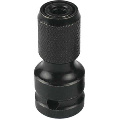 Trade-Shop Schlagschrauber Ratsche Stecknuss Adapter 1/2" Vierkant auf 1/4" Innensechskant HEX Bit für Schlagrschrauber / Bohrfutter Wechsel (1/4)