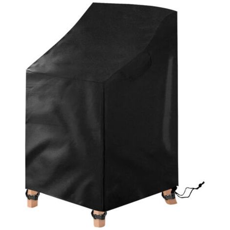 PA Wasserdichter, stapelbarer Gartenstuhlbezug, Outdoor-Stuhlbezug aus Oxford-Stoff für Garten- und Balkonstühle, winddichter, UV-beständiger Gartensesselbezug – 72 x 92 x 120 cm (1/4)