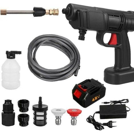 IDROPULITRICE A BATTERIA 48V ALTA PRESSIONE PORTATILE SENZA FILI LAVAGGIO AUTO