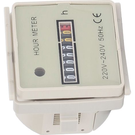 Präziser industrieller Betriebsstundenzähler 0-99999H59M, elektrischer AC 220-240V Timer, hochpräziser Zeitmesser für Maschinen. (1/5)
