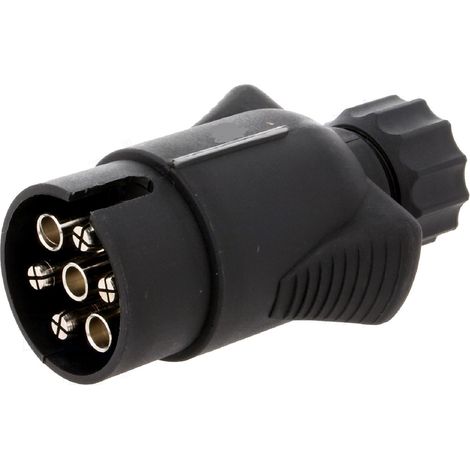 Prise remorque male 7PIN 12VDC pour cable 10mm - nickele