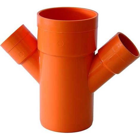 Derivazione doppia ridotta 45° in pvc : Diametro - 100x50 (1/2)