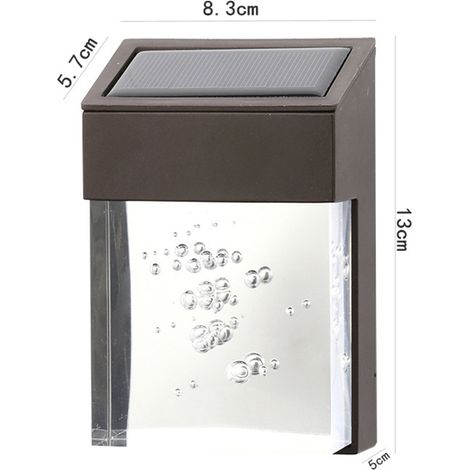 Luminaire mural solaire d'extérieur étanche HW-5042 en acrylique (lumière chaude) pour jardin, cour, terrasse, allée, balcon (1/5)