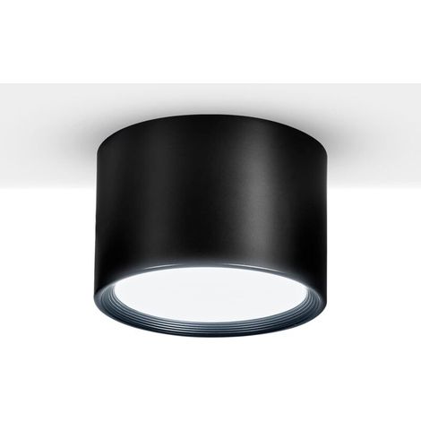 LED Deckenstrahler Schwarz Warmweiß 6000K 12W Beleuchtung Deckenleuchte Wohnzimmer Esszimmer Küche Flur Schlafzimmer Ø8,5CM